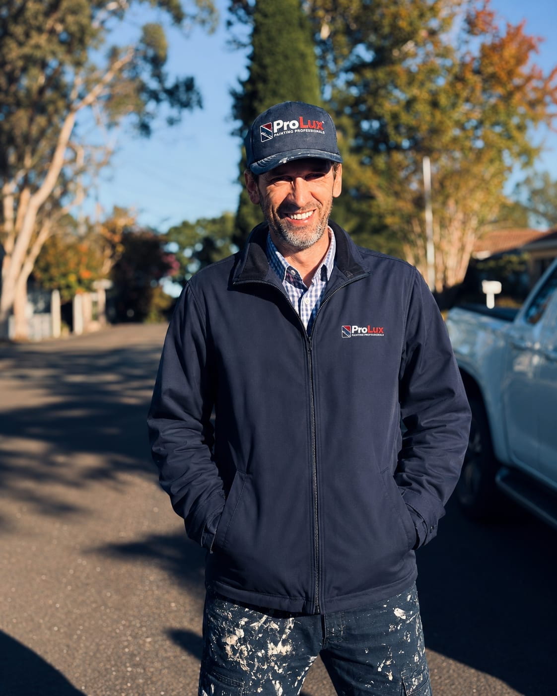 Frank Ribeiro, founder of ProLux Painting, on-site