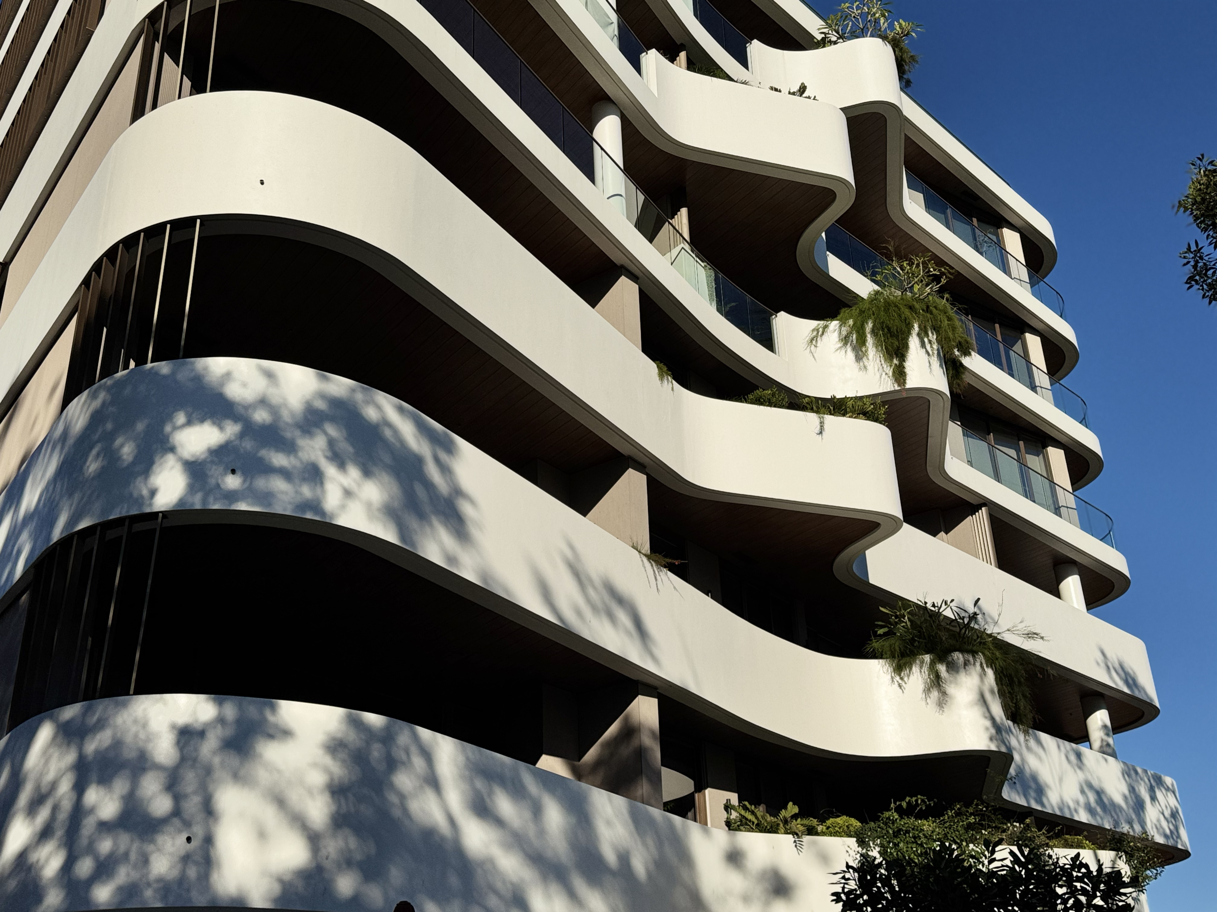 Commercial tower exterior facade